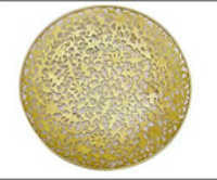 銅製 消鍍金 宝相華 透かし彫華籠 九寸